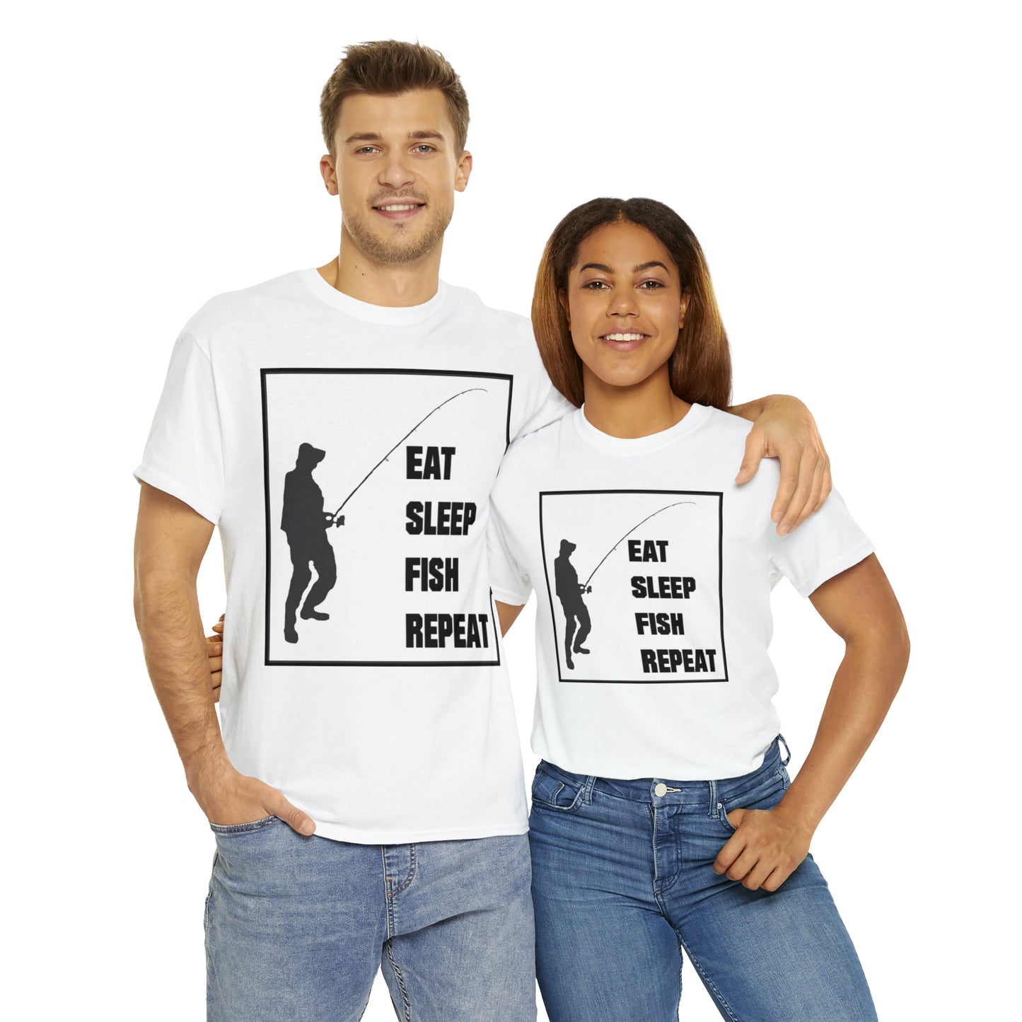 Eat Sleep Fish Repeat Cotton Unisex – Clothing For Fishers