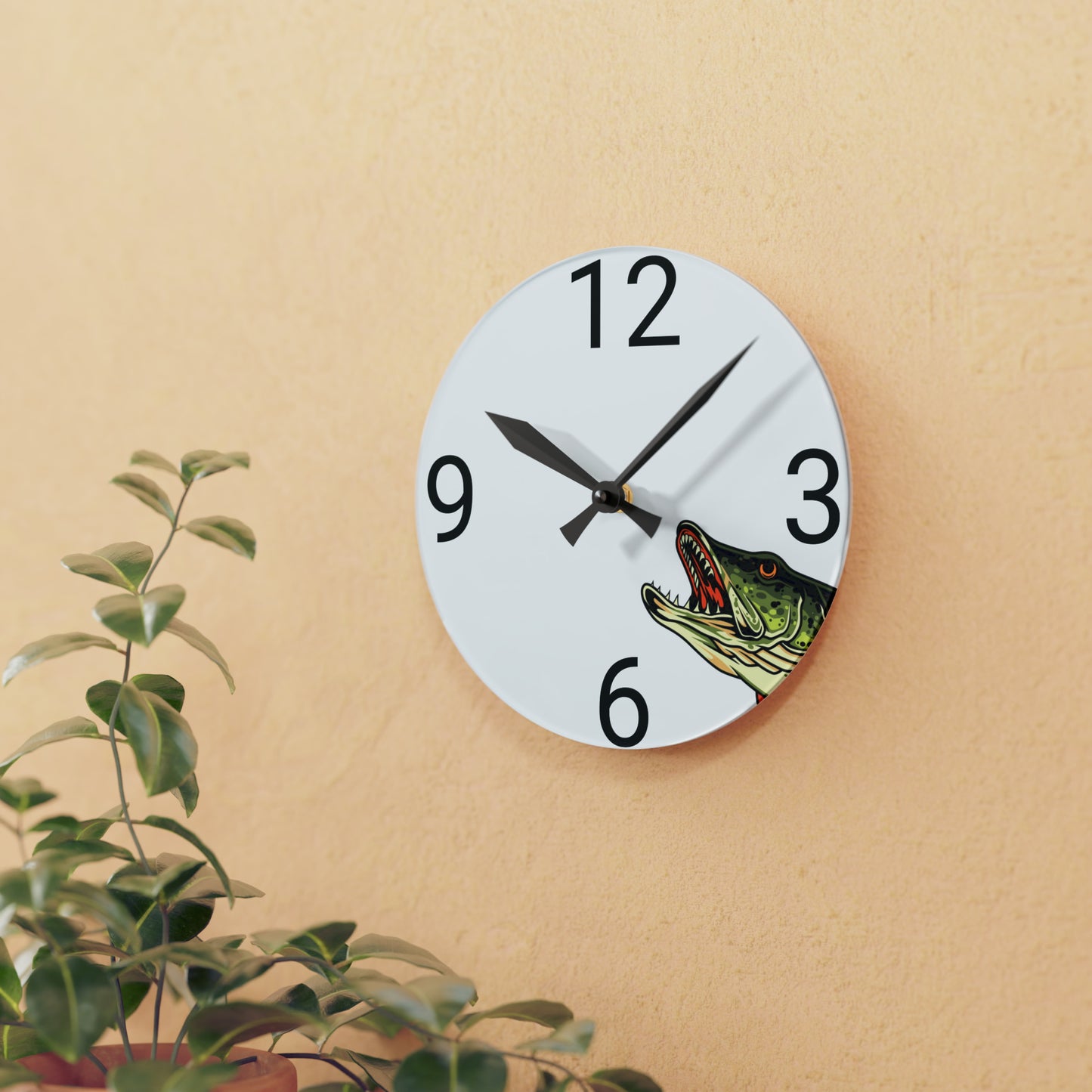 Acrylic Pike Wall Clock